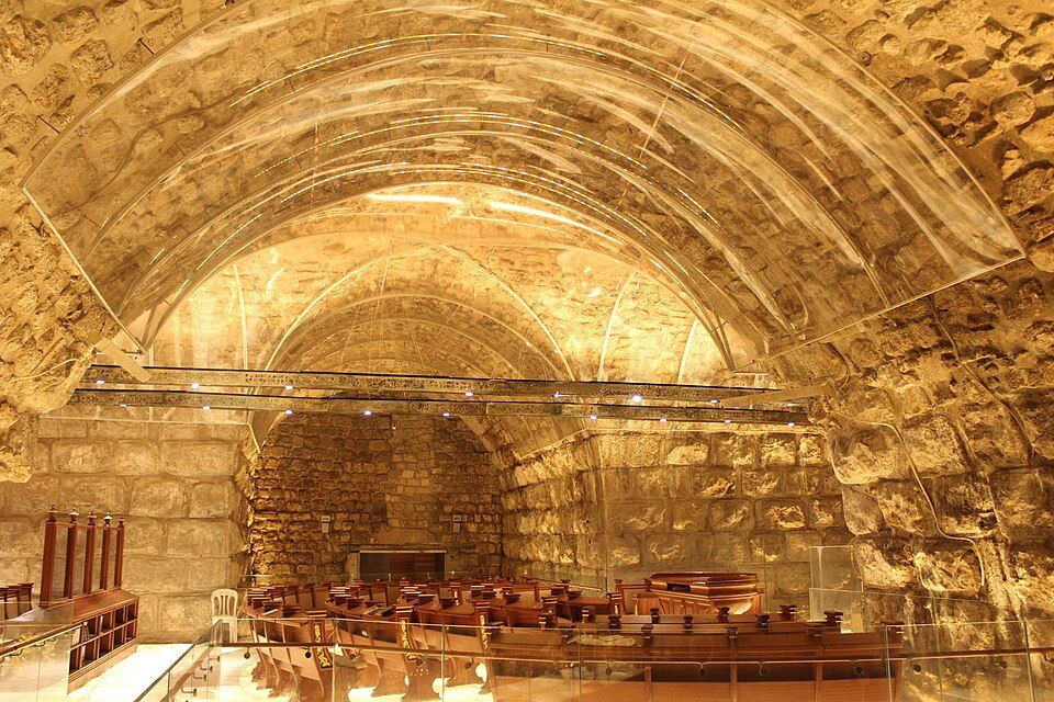 An underground hall beneath Jerusalem’s Old City